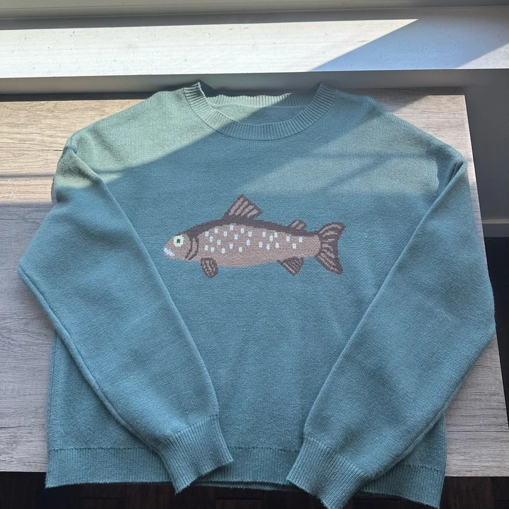 Green Fish Sweater